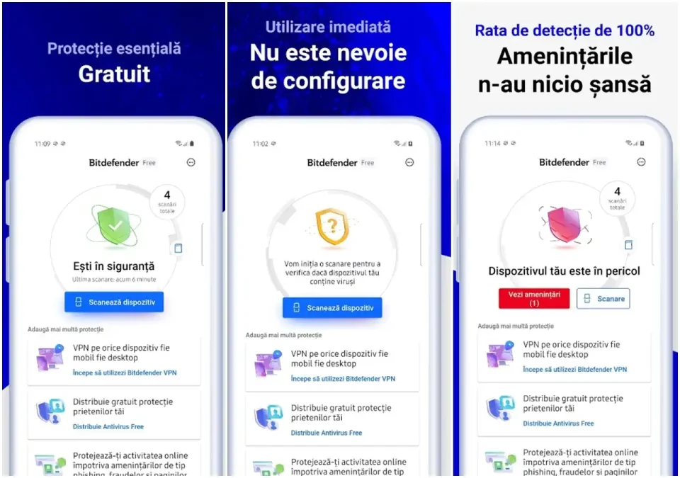 Antivirus Bitdefender gratuit pentru Android